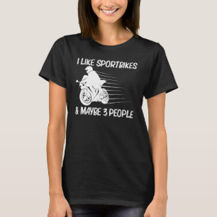 Cooles Sportbike für Männer Frauen Professioneller T-Shirt
