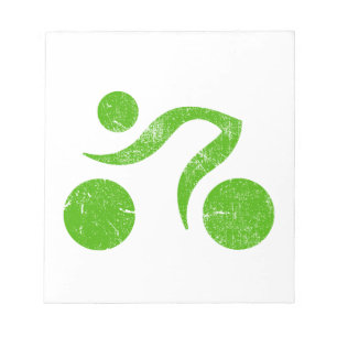 Cooles Sportdesign, Triathlon, Fahrrad, Formel 1 Notizblock