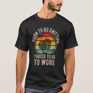 Cooles Stricken von Graphic Crochet Strickmännchen T-Shirt