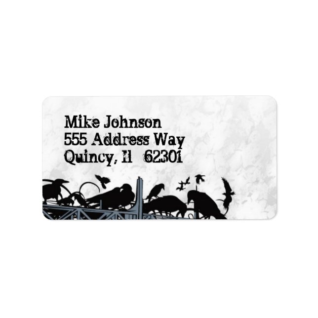 Cooles stürmisches Crosslabel Adressaufkleber (Vorne)