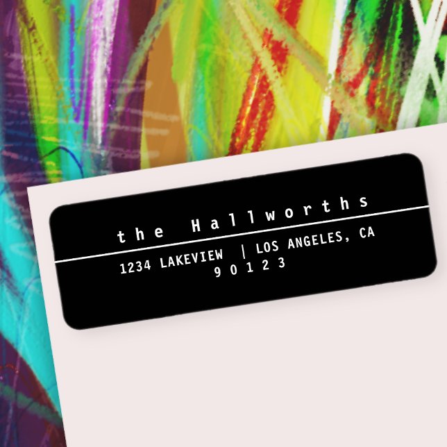 Cooles, stylisches Schwarz-Weiß-Label (Von Creator hochgeladen)