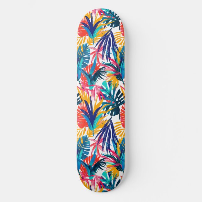 Cooles Summer Beach Palm Design Skateboard (Vorderseite)