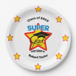 Cooles Super Grad Logo - Personalisieren Sie den N Pappteller