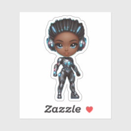 cooles Superheld-Mädchen Aufkleber