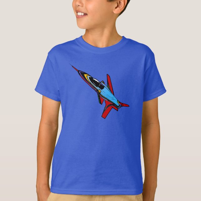 Cooles Supersonic Jet-Fighter Design für Kinder T-Shirt (Vorderseite)