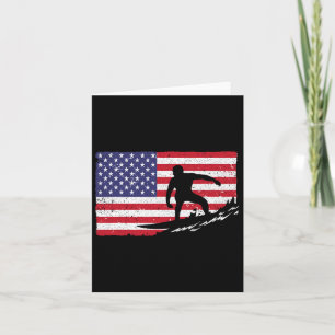 Cooles Surfen für Männer Frauen 4. Juli American F Karte