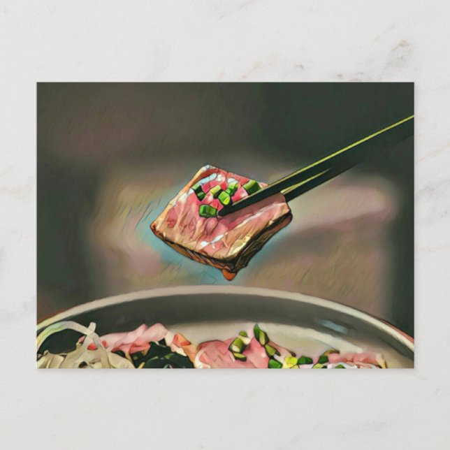 Cooles Sushi Postkarte (Vorderseite)