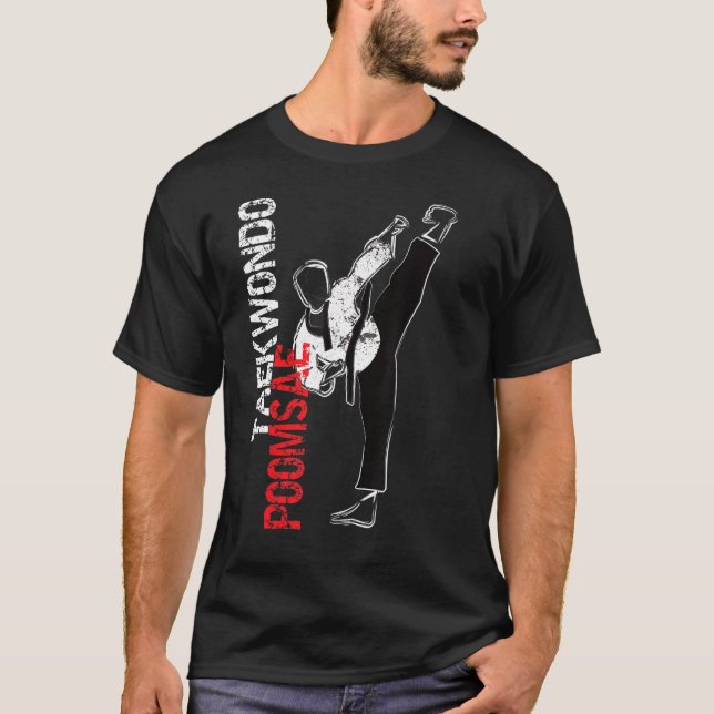 Cooles Taekwondo Poomsae Blackbelt Uniform T-Shirt (Vorderseite)