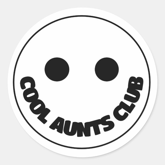 Cooles Tanten-Klubgeschenk Runder Aufkleber (Vorderseite)