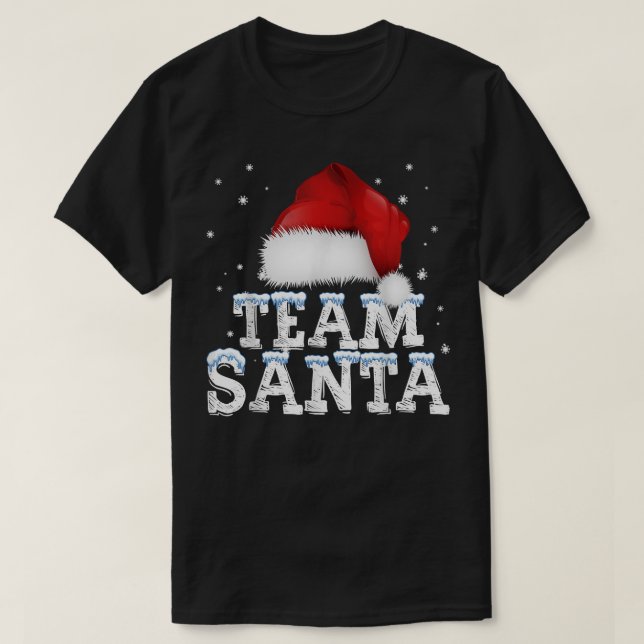 Cooles Team Santa Xmas Baumfamilie Matching Pajama T-Shirt (Design vorne)