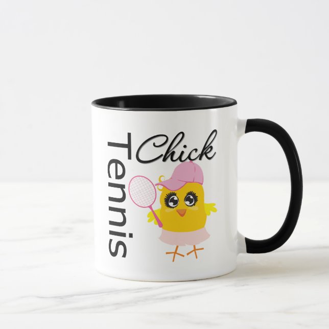 Cooles Tennis-Küken Tasse (Rechts)