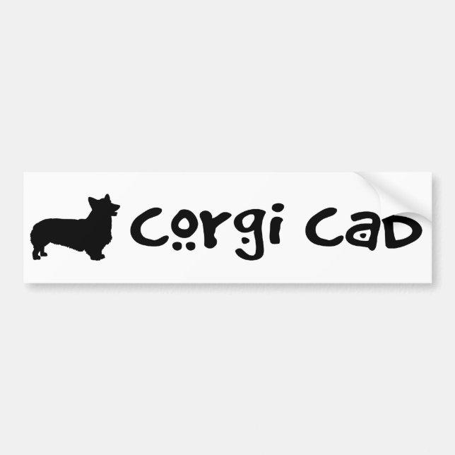 Cooles Textcorgi-Fahrerhaus Autoaufkleber (Vorne)