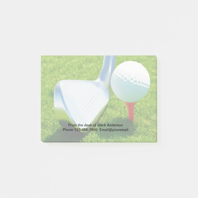 Cooles Thema Golf Sticky Notepad Post-it Klebezettel (Vorderseite)
