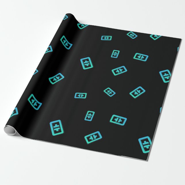 Cooles Theta Kryptowährungszeichen Geschenkpapier (Ungerollt)