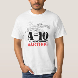 Cooles Thunderbolt A-10 Warthog Flugzeug-Diagramm T-Shirt
