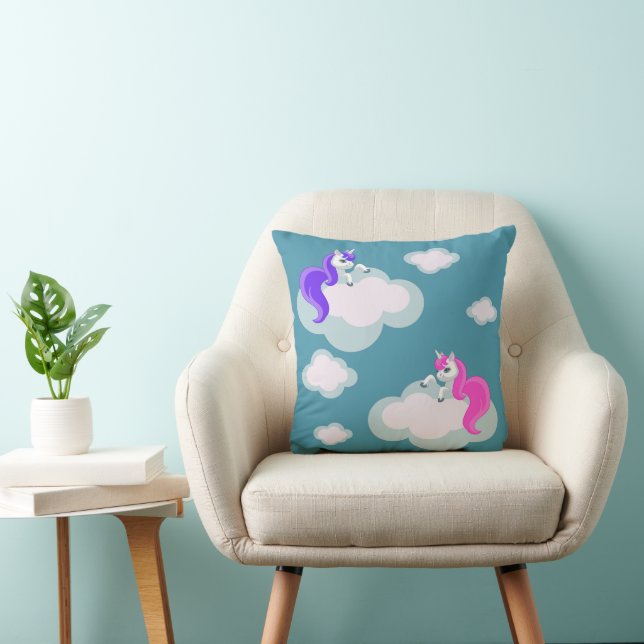 Cooles Tiermuster - Comic Einhorn 3 Kissen (Stuhl )