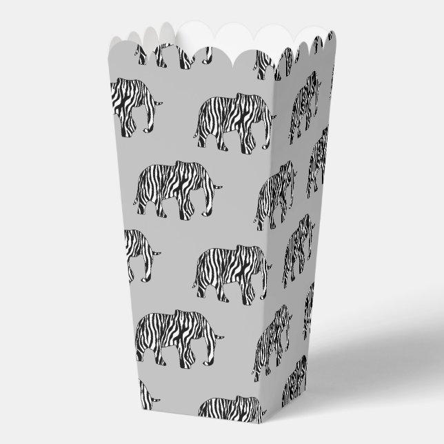 Cooles Tiermuster - Elefant 4 Geschenkschachtel (Rückseite)