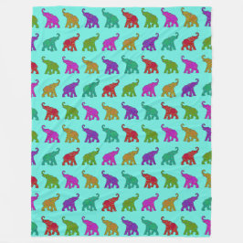 Cooles Tiermuster - Elefant 8 Fleecedecke