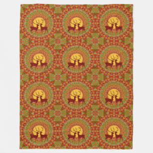 Cooles Tiermuster - Mandala Dei 1 Fleecedecke