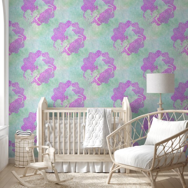 Cooles Tiermuster - Mandala Unicorn 3 Tapete (Kinder)