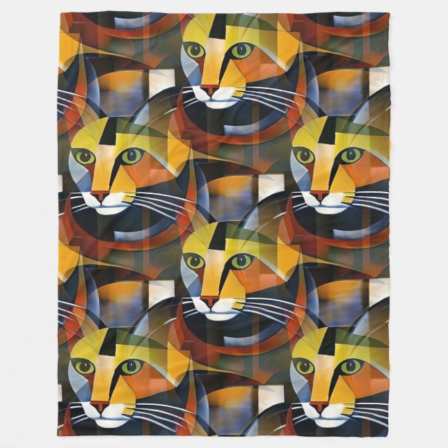 Cooles Tiermuster - Niedliche Katzen 2 Fleecedecke (Vorderseite)