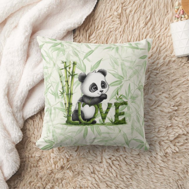 Cooles Tiermuster - Niedliches Panda 2 Kissen (Decke)