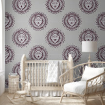Cooles Tiermuster - Wolf Head Mandala 1