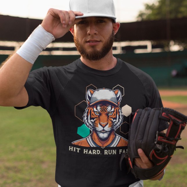 Cooles Tiger-Geschenk für Baseball-Spieler Lover C T-Shirt (Cool Tiger Gift for Baseball Players Lover Coaches)