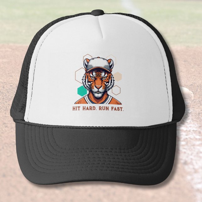 Cooles Tiger-Geschenk für Baseball-Spieler Lover C Truckerkappe (Cool Tiger Gift for Baseball Players Lover Coaches)