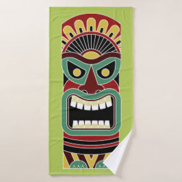 Cooles Tiki Totem Farbtuch 3 Badehandtuch