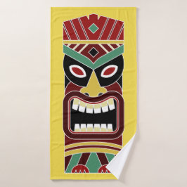 Cooles Tiki Totem Farbtuch Handtuch 1 Badehandtuch
