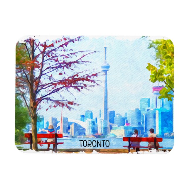 Cooles Toronto Ontario Panorama Citycape Magnet (Horizontal)