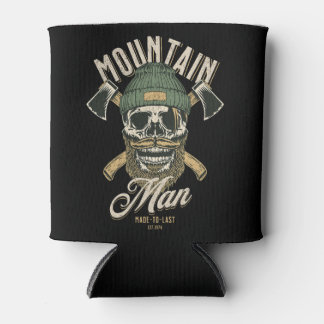 Cooles Totenkopf-Design; Natur; Berge; Camping; Pa Dosenkühler