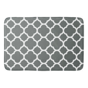 Cooles Trendgraues Quatrefolienmuster Badematte