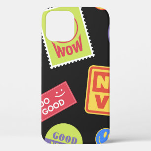 Cooles trendiges Patch-Design. Abstrakter Hintergr Case-Mate iPhone Hülle