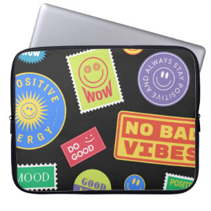 Cooles trendiges Patch-Design. Abstrakter Hintergr Laptopschutzhülle