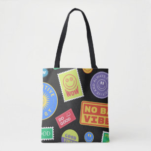 Cooles trendiges Patch-Design. Abstrakter Hintergr Tasche