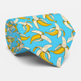 Cooles trendisches Bananenmuster Türkis Krawatte