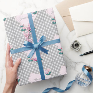 Cooles Trendrosa Blume Wrapping Paper Geschenkpapier
