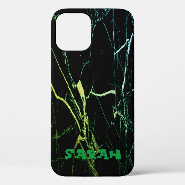 Cooles, trendy Black Marble Case-Mate iPhone Case (Rückseite)