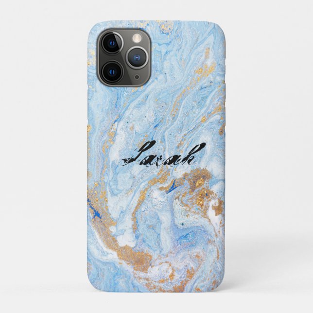 Cooles trendy Blue Marble Case-Mate iPhone Hülle (Rückseite)