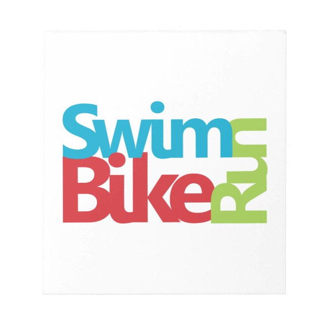 Cooles Triathlon-Design Notizblock (Vorderseite)