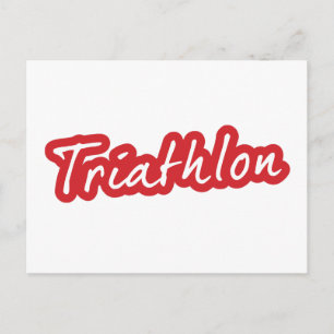 Cooles Triathlon-Design Postkarte