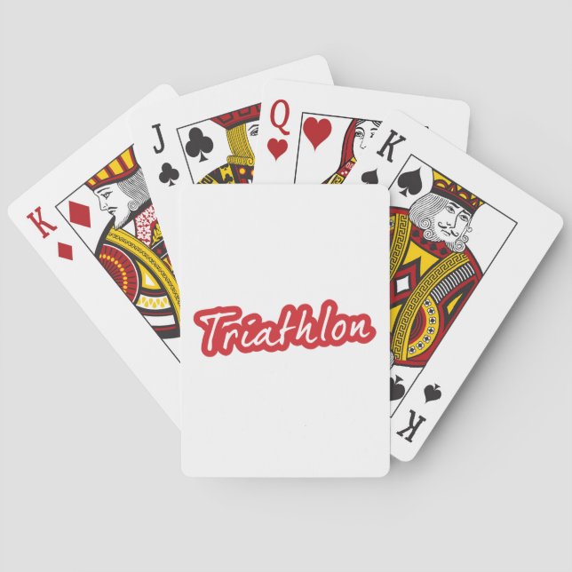 Cooles Triathlon-Design Spielkarten (Rückseite)