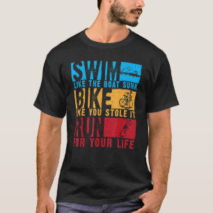 Cooles Triathlon für Damen Bootsfahrrad fahren Tr T-Shirt