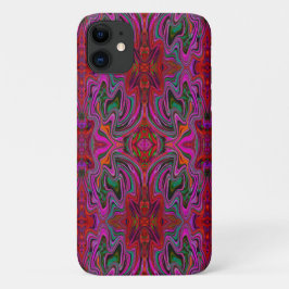 Cooles Trippy-Magenta, Rot- und Grünes Wavy-Muster Case-Mate iPhone Hülle