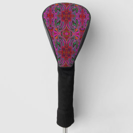 Cooles Trippy-Magenta, Rot- und Grünes Wavy-Muster Golf Headcover