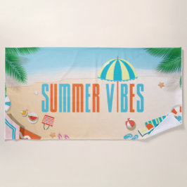 Cooles Tropical Summer Vibes Summer Beach Handtuch