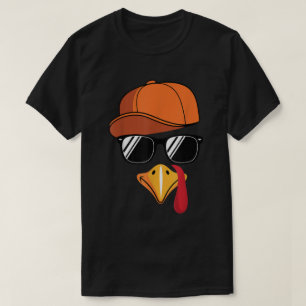 Cooles Truthahn-Gesicht Lustiges Erntedankfest-Ver T-Shirt