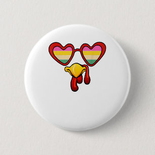 Cooles türkisches Gesicht mit Brille Familienherbs Button